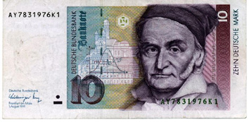 Gauss auf Geldschein